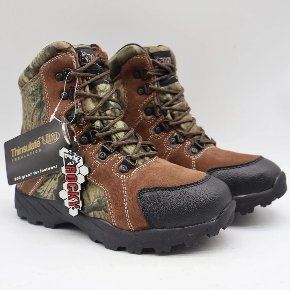 Rocky Hunting Boots Kids 3.5M Brown Camo 800g Thinsulate Waterproof FQ0003710